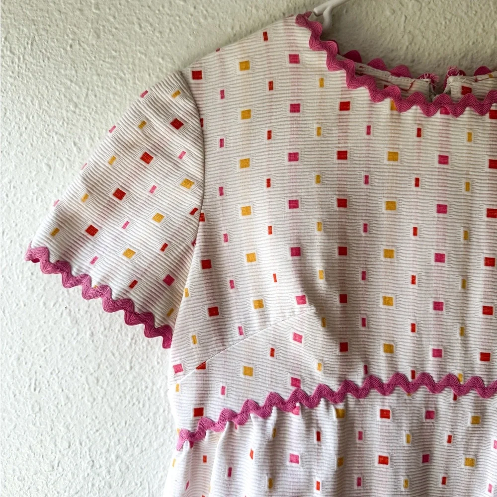 Handmade 1970s Maxi Dress with Ric Rac Trim - Picture 3 of 5